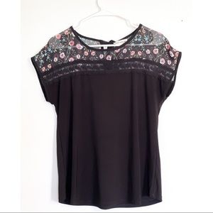 Black floral top